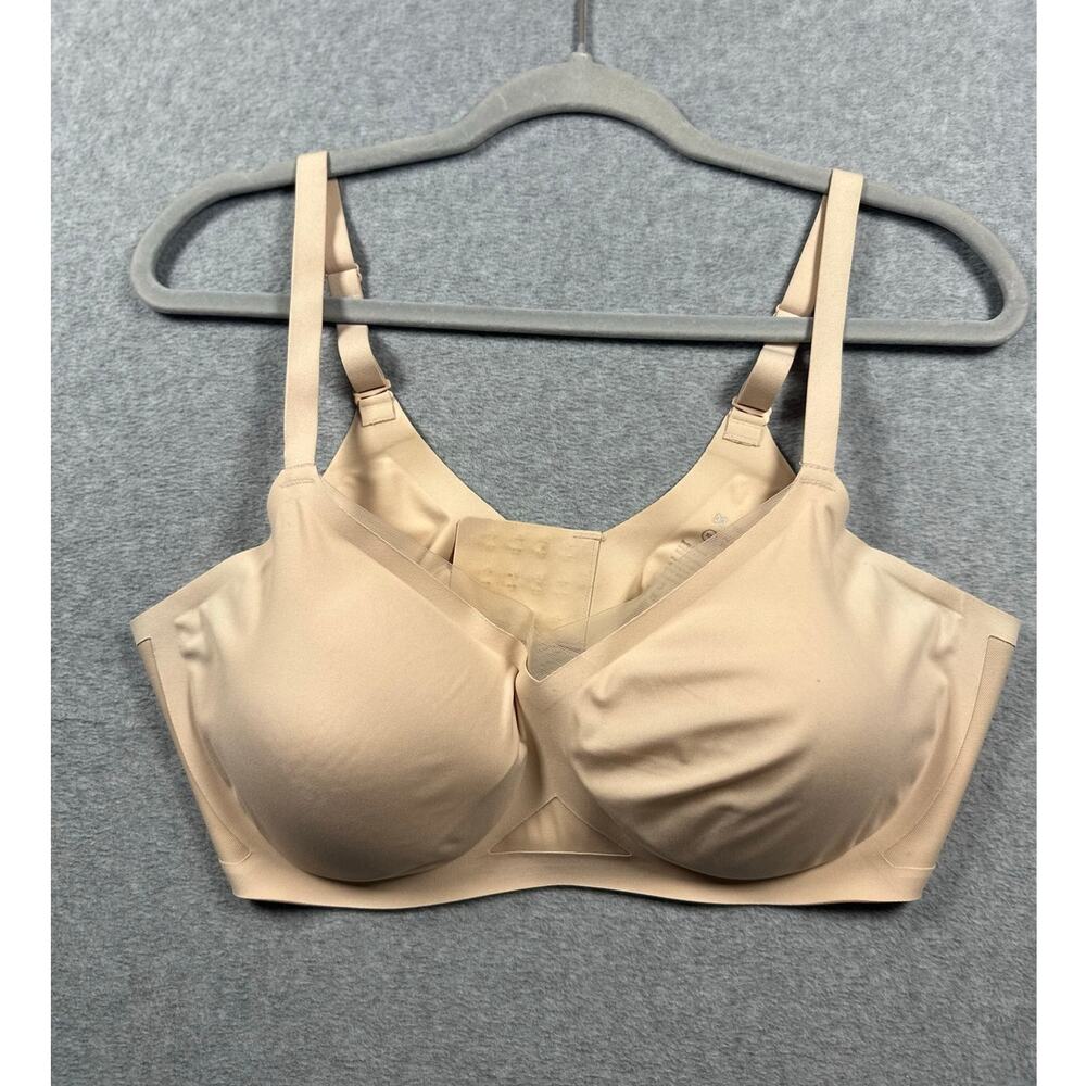 Honeylove CrossOver Lift Bra Women's Size XL 36D 36DD Tan Wireless Support